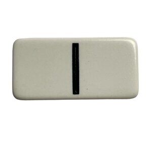 Double Nine Dominoes Replacement Tile Double Blank Color Dot Vintage 1998 mq